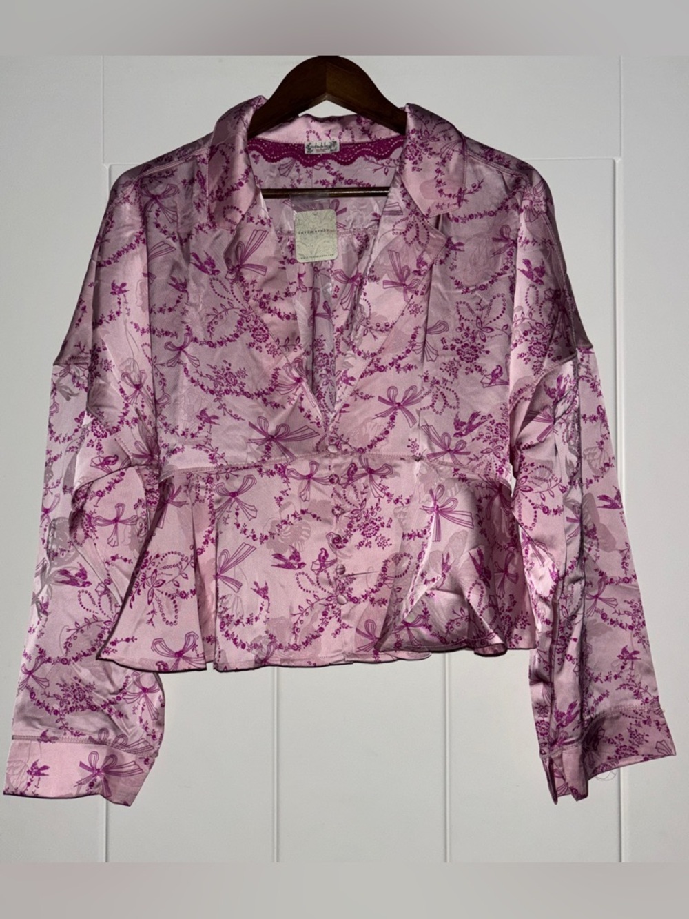 Free People Intimately Beauty Sleep Satin Dream Sleep PJ Set In Blushing Combo